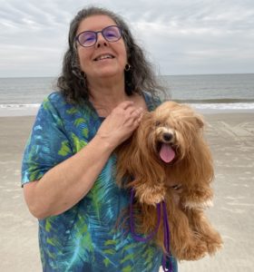 Karen with Ahsoka at Oak Island, NC