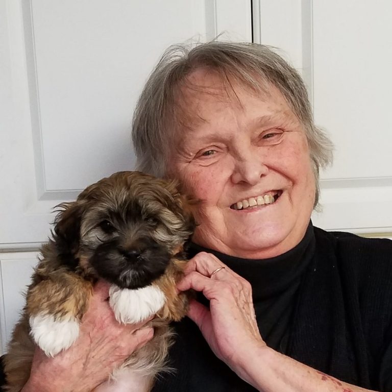 Ellie after her bath with granny