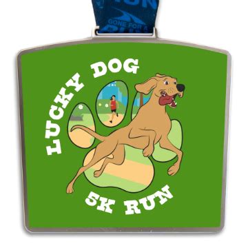 Lucky Dog 5K Run Medal