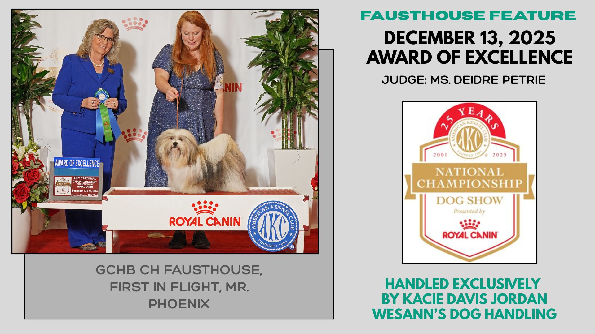 Phoenix Royal Canin Award of Merit